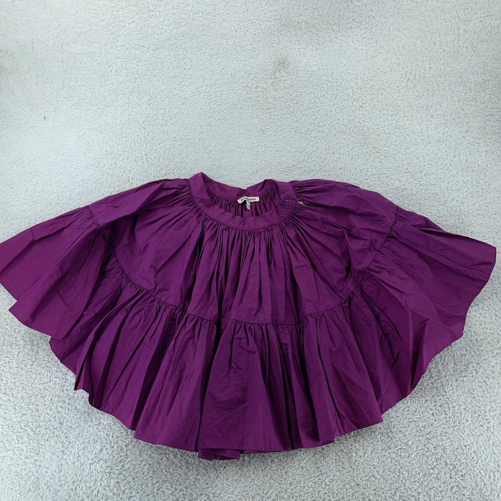 Juicy Couture Ruffle Skirt Womens 0 Dark Orchid Tiered Mini High Waist A Line
